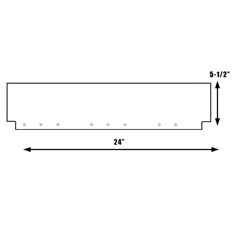 24" x 5-1/2" White Poly Quarter Fender Mud Flap (EA)