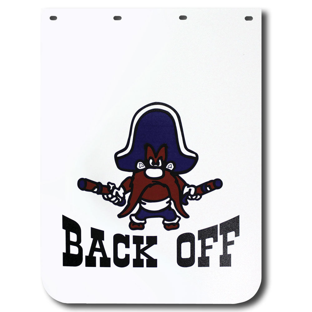 24"W x 30"L Yosemite Sam White Poly Mud Flap (EA)
