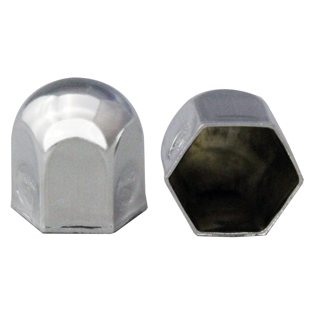 1-1/4" Chrome Steel Standard Nut Cover - Push On