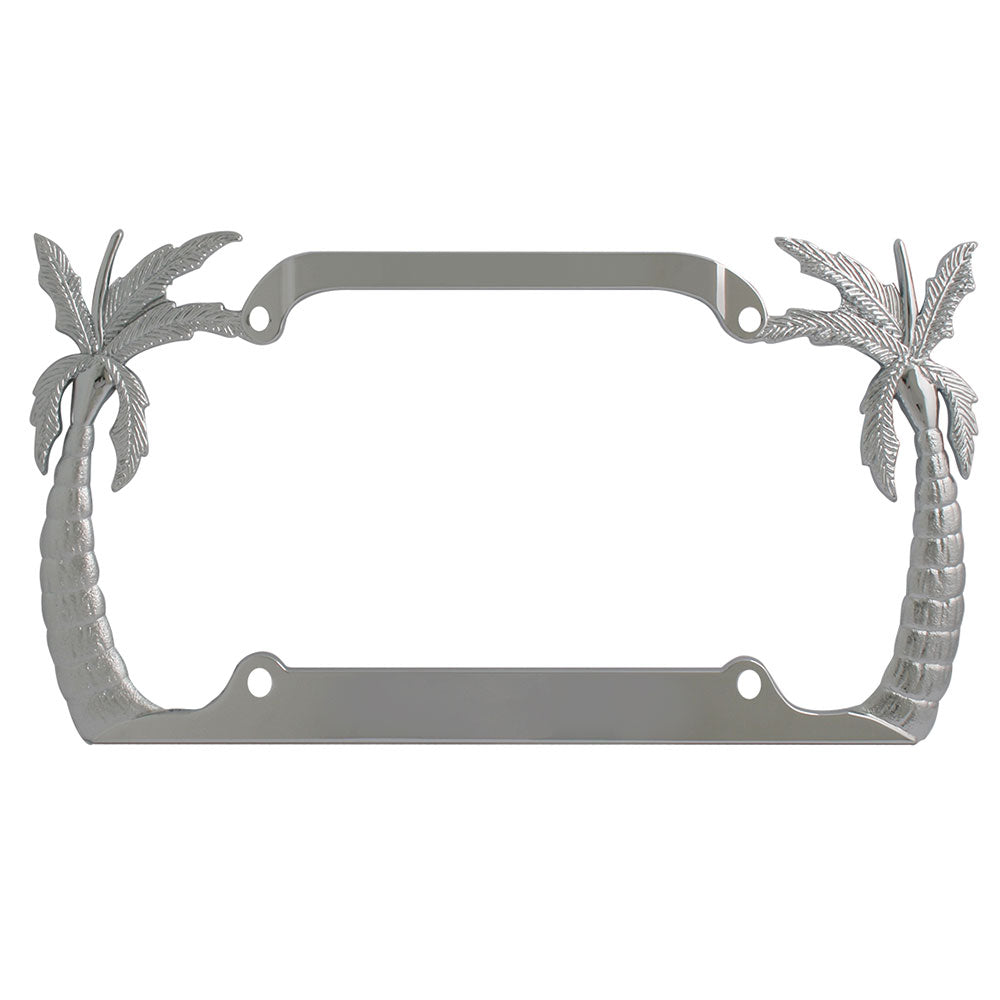 Chrome Palm Tree License Plate Frame
