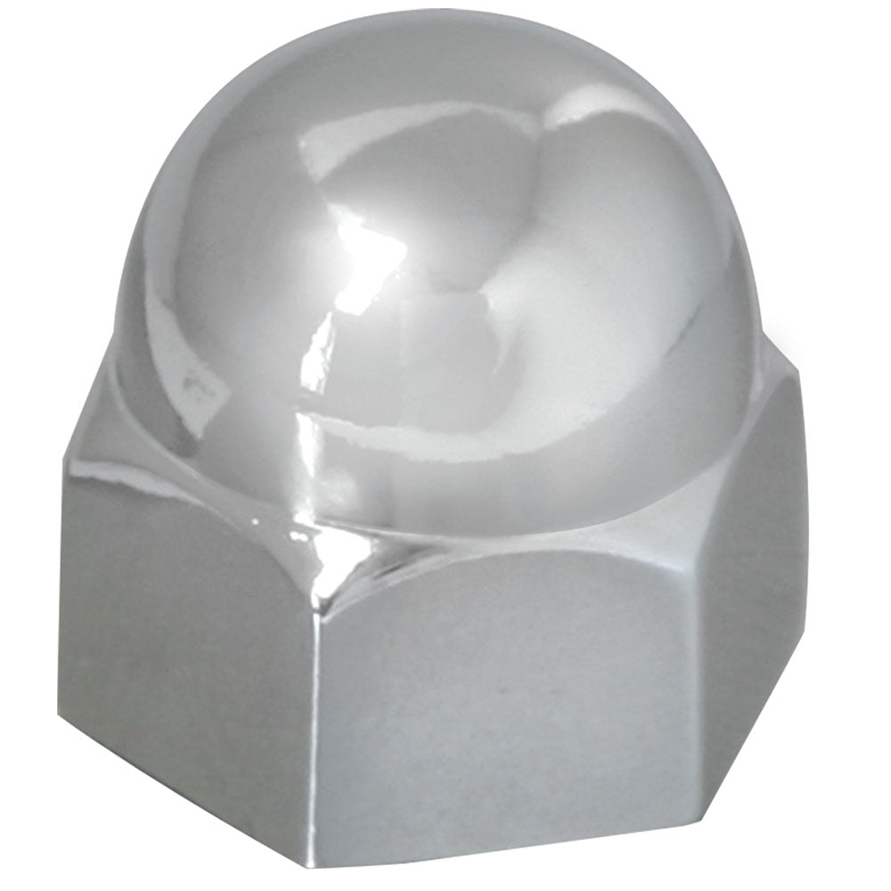 3/4" Chrome Zinc Acorn Nut Cover - Push On