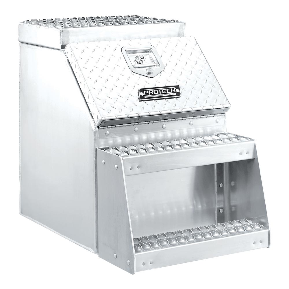 18" Diamond Plate Aluminum Step Tool Box