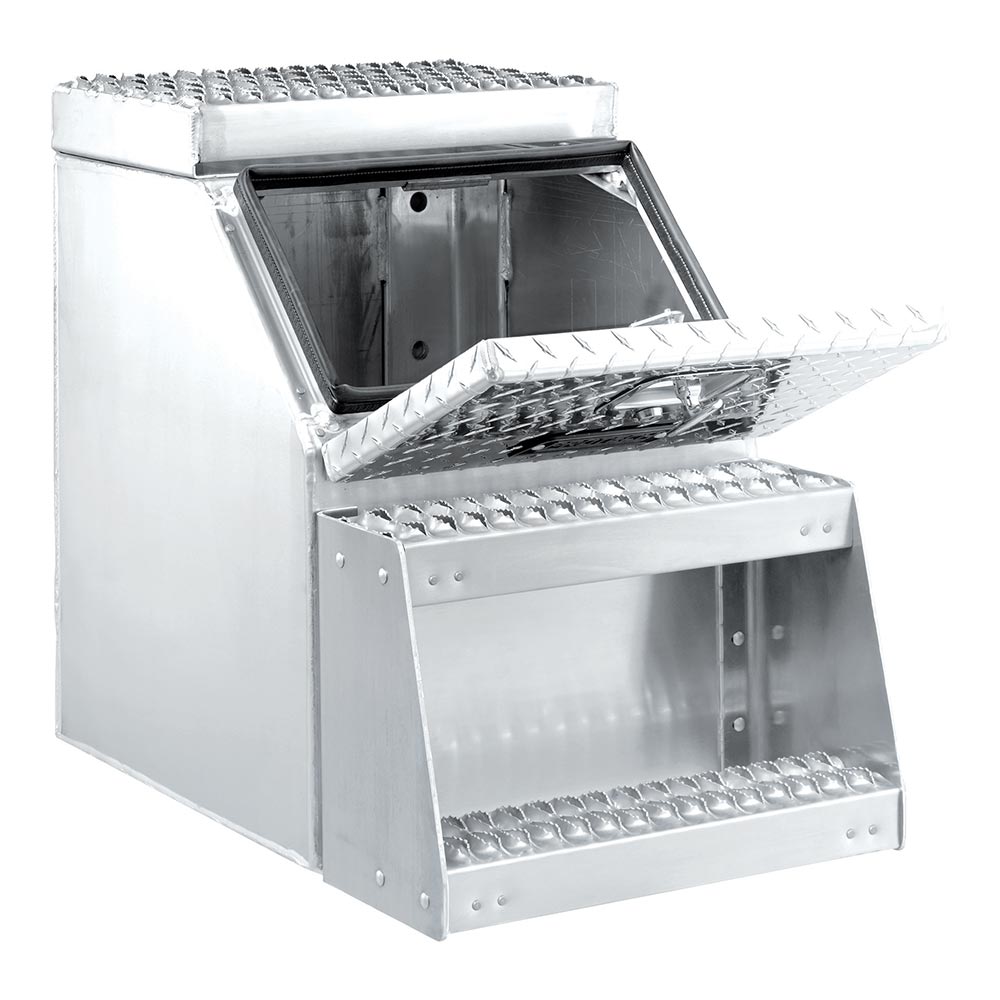 18" Diamond Plate Aluminum Step Tool Box