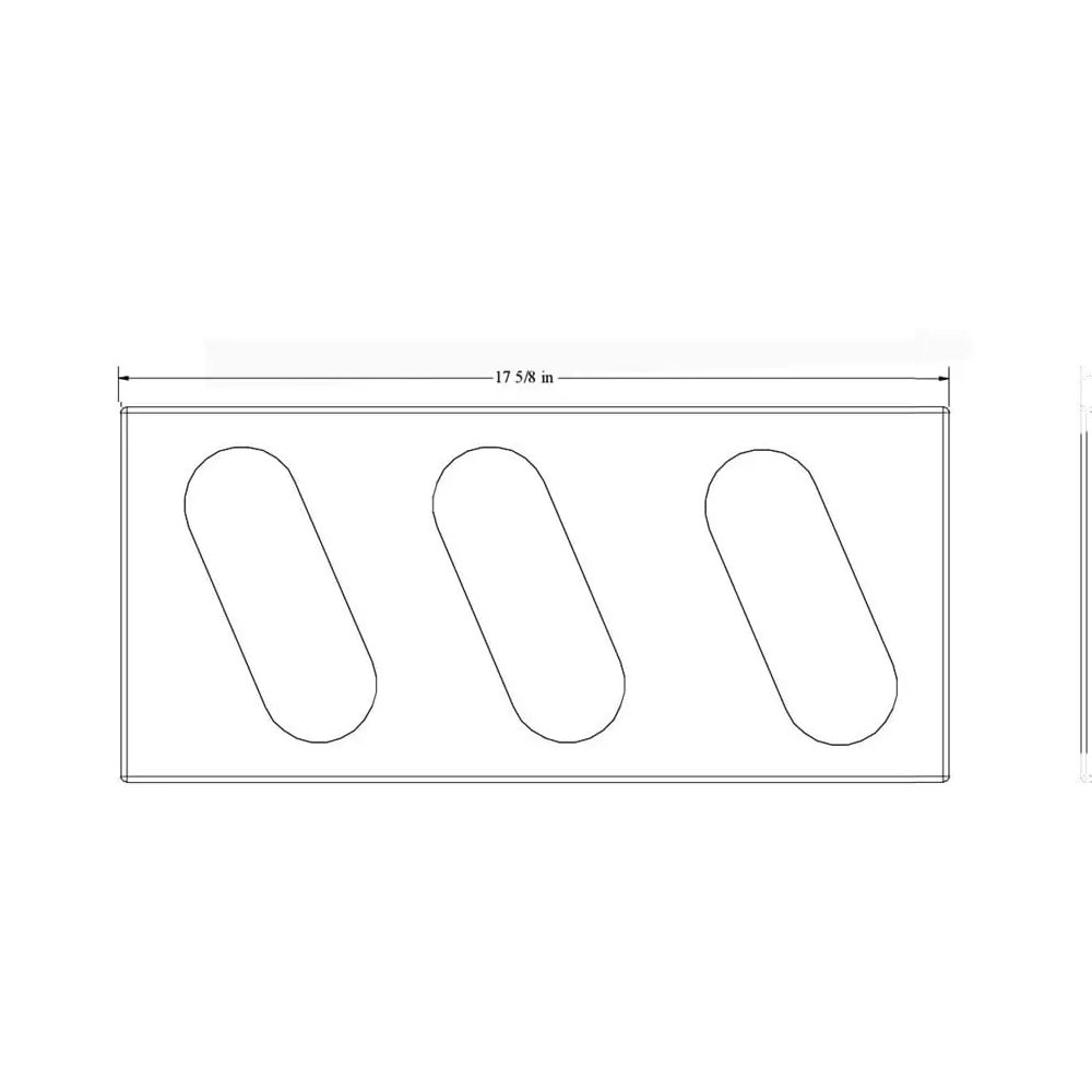 Three Angled Oval Light Box Bracket