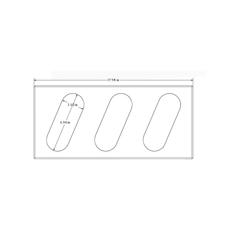 Three Angled Oval Light Box Bracket