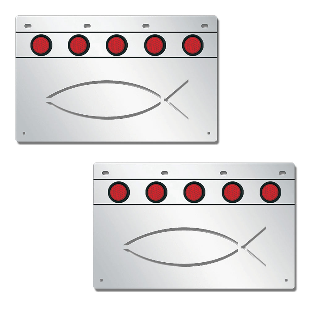 15" x 24" Stainless Fish Anti-Sail with 2" LED