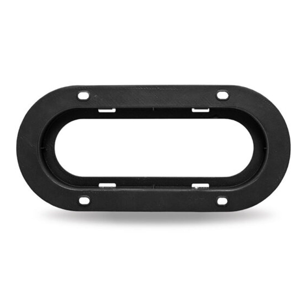 6'' Oval Black Plastic Flange Mount Lock Bezel for 650 Series LEDs