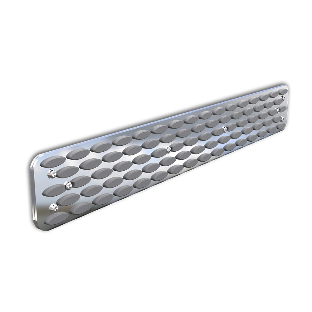 28" x 4" Polished Stainless Steel Step Plates