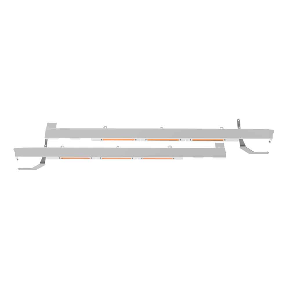 3" Peterbilt 589 Stainless Steel Amber LED Cab Panel