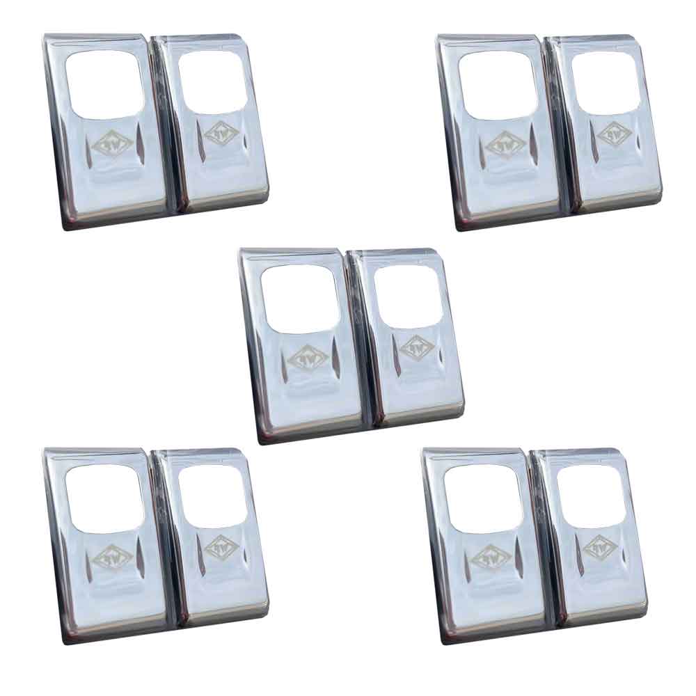 Peterbilt 388, 389 Stainless Steel Actuator Button Cover with Opening – 10 Pack