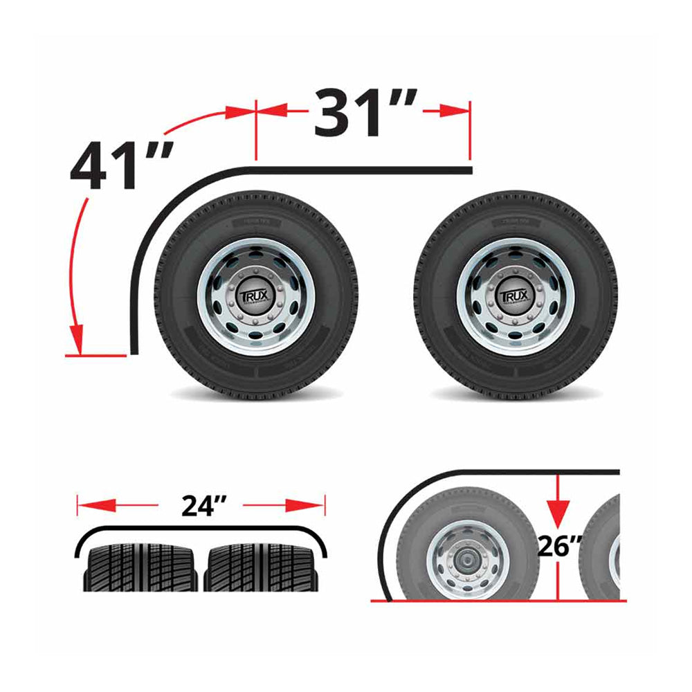 72" 16-Gauge 430 SS Smooth Front Half Fenders