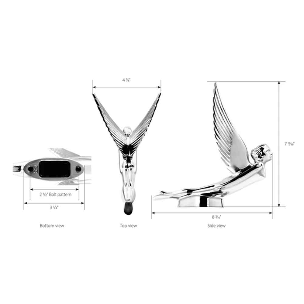 Flying Goddess Hood Ornament