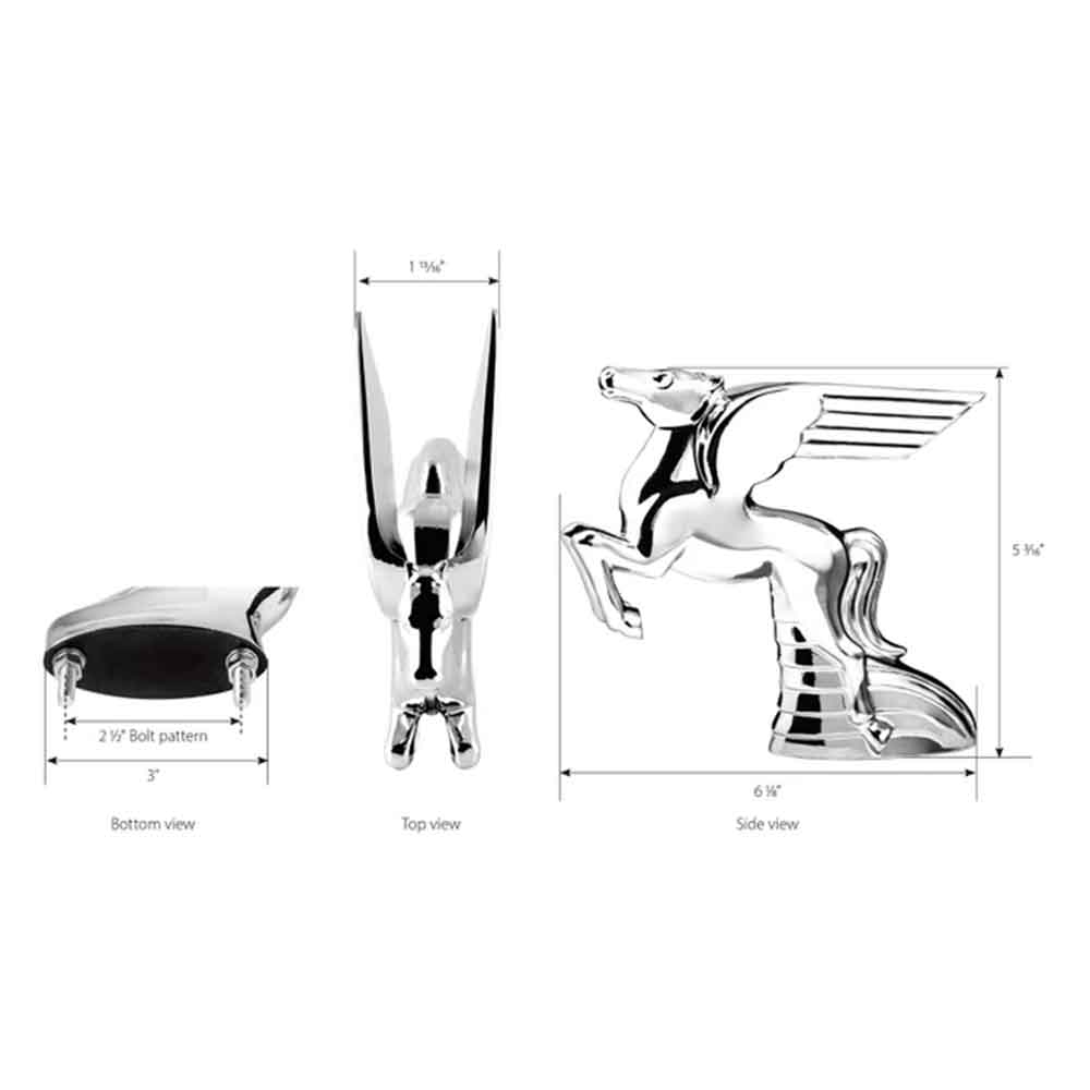 Flying Pegasus Hood Ornament