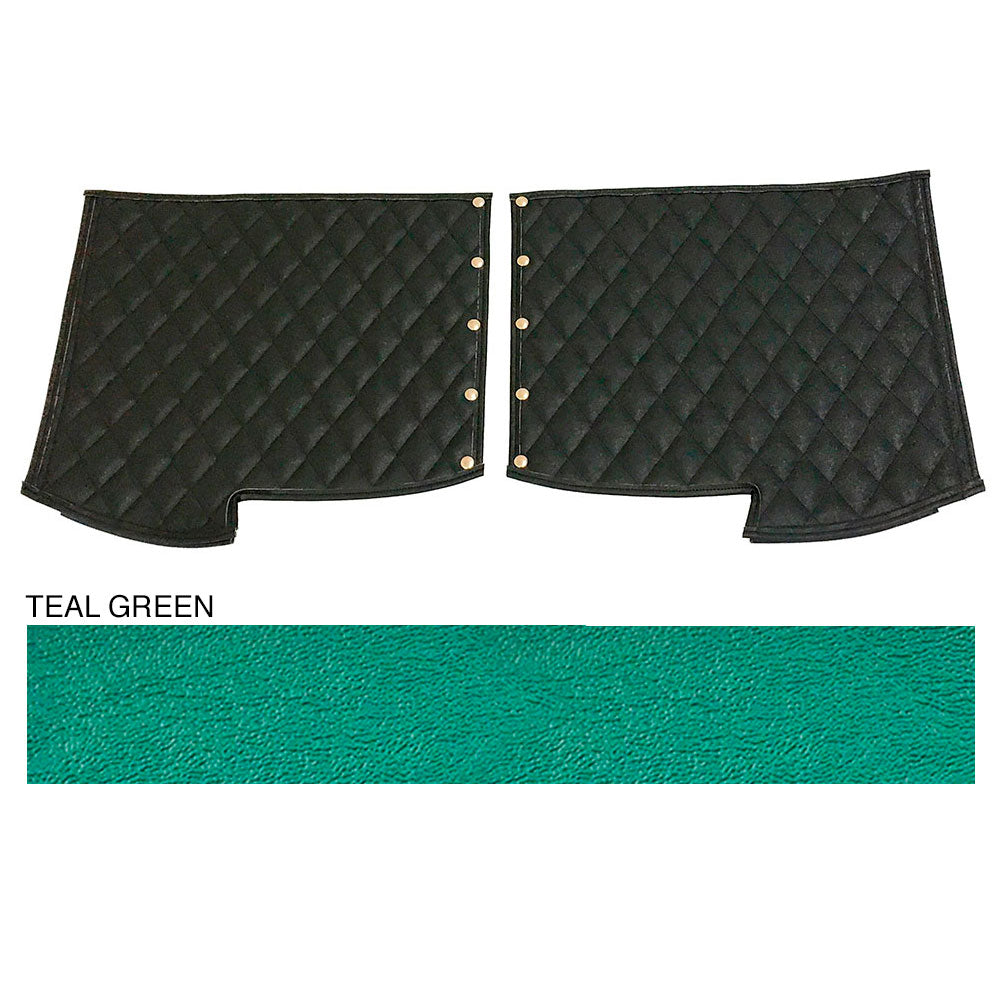 Peterbilt 379 Teal Green Quilted Fender Guards