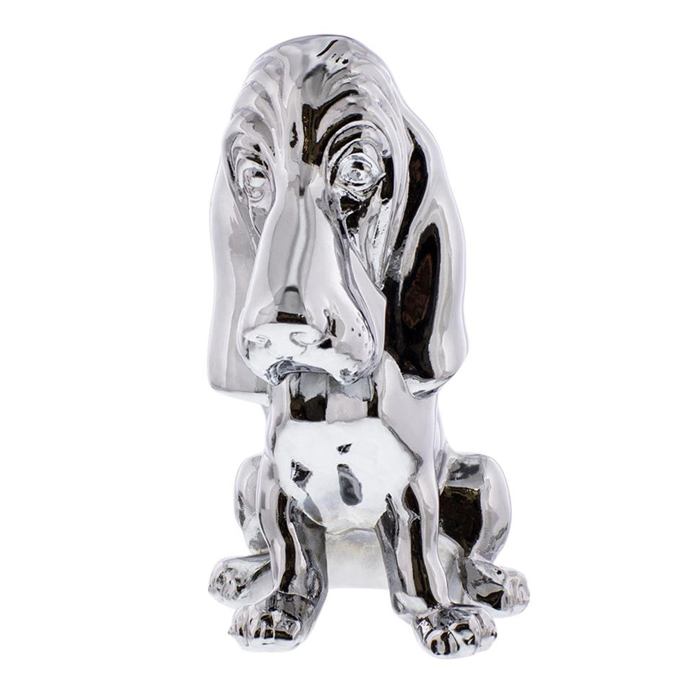 Chrome Basset Hound Hood Ornament
