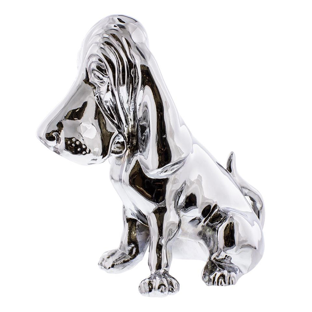 Chrome Basset Hound Hood Ornament