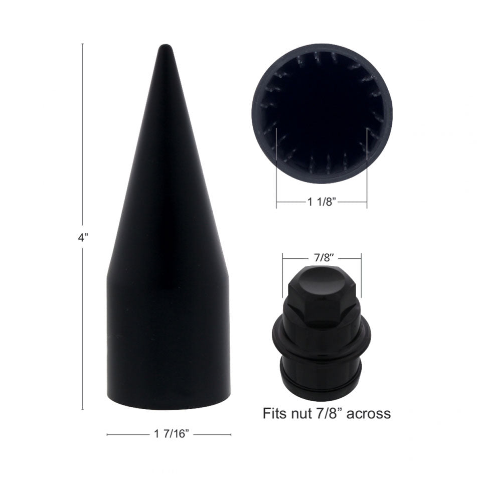 Black Spike Nut Cover for Chevy, GMC Pickup Truck