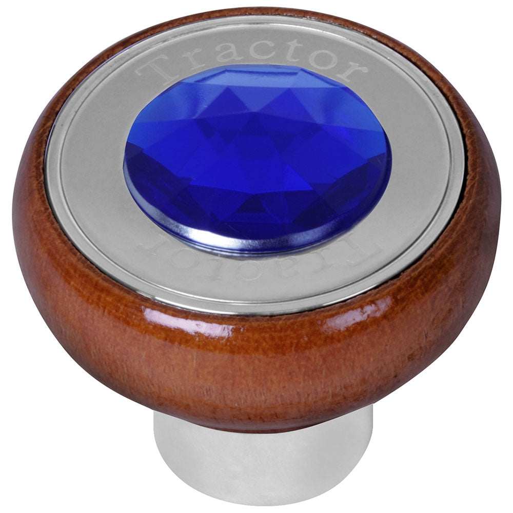 Large Wood Tractor/Trailer Air Valve Knobs with Jewel, Thread On