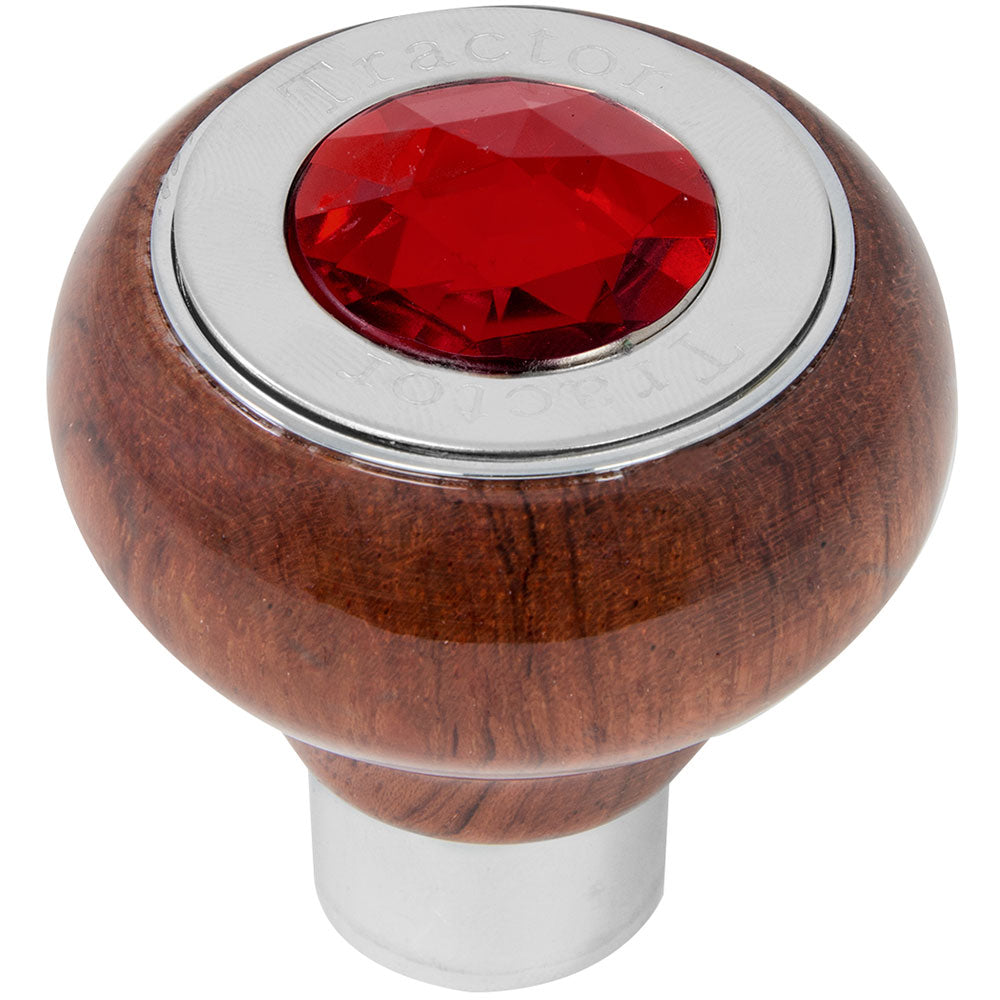 Rosewood Tractor/Trailer Air Valve Knob with Jewel - Thread On