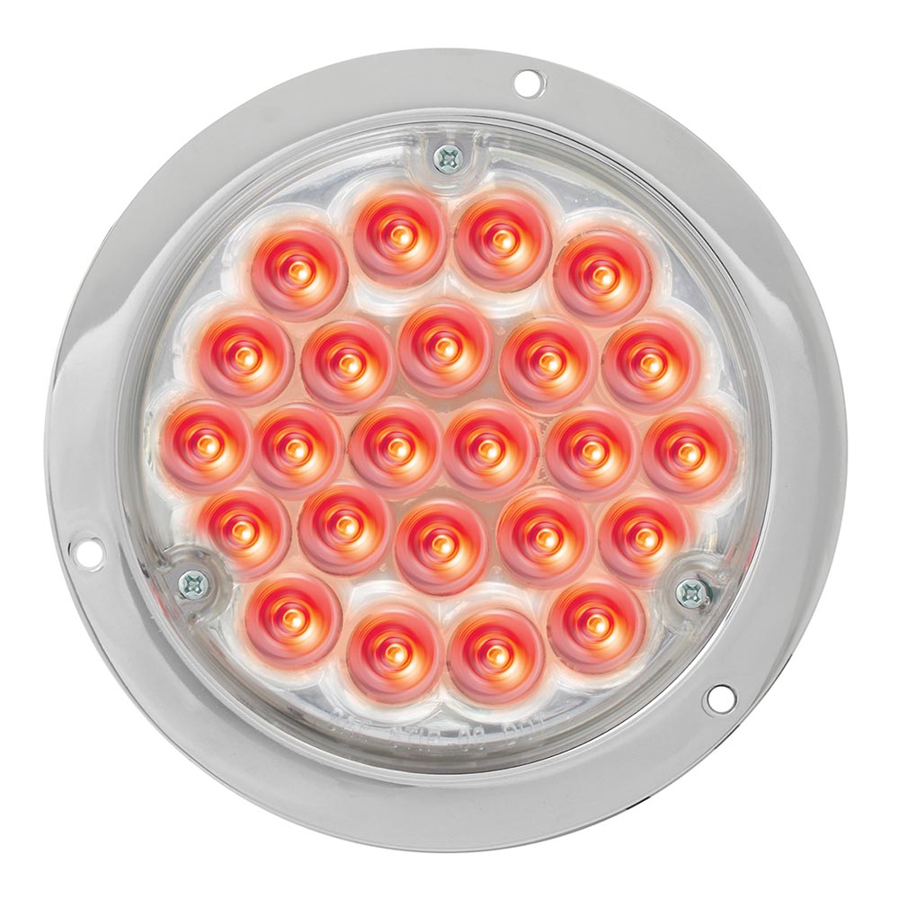 4" Round Pearl LED Light in Housing with 1157 Plug