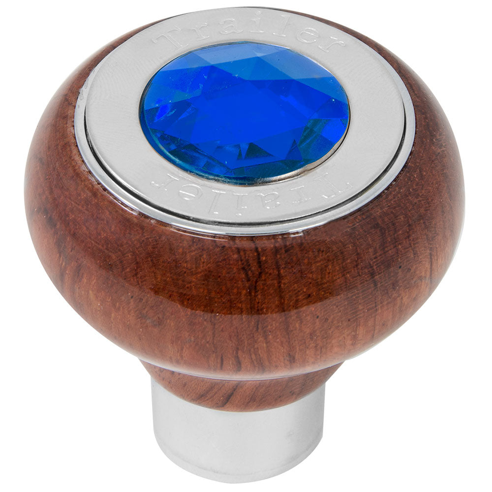 Rosewood Tractor/Trailer Air Valve Knob with Jewel - Thread On