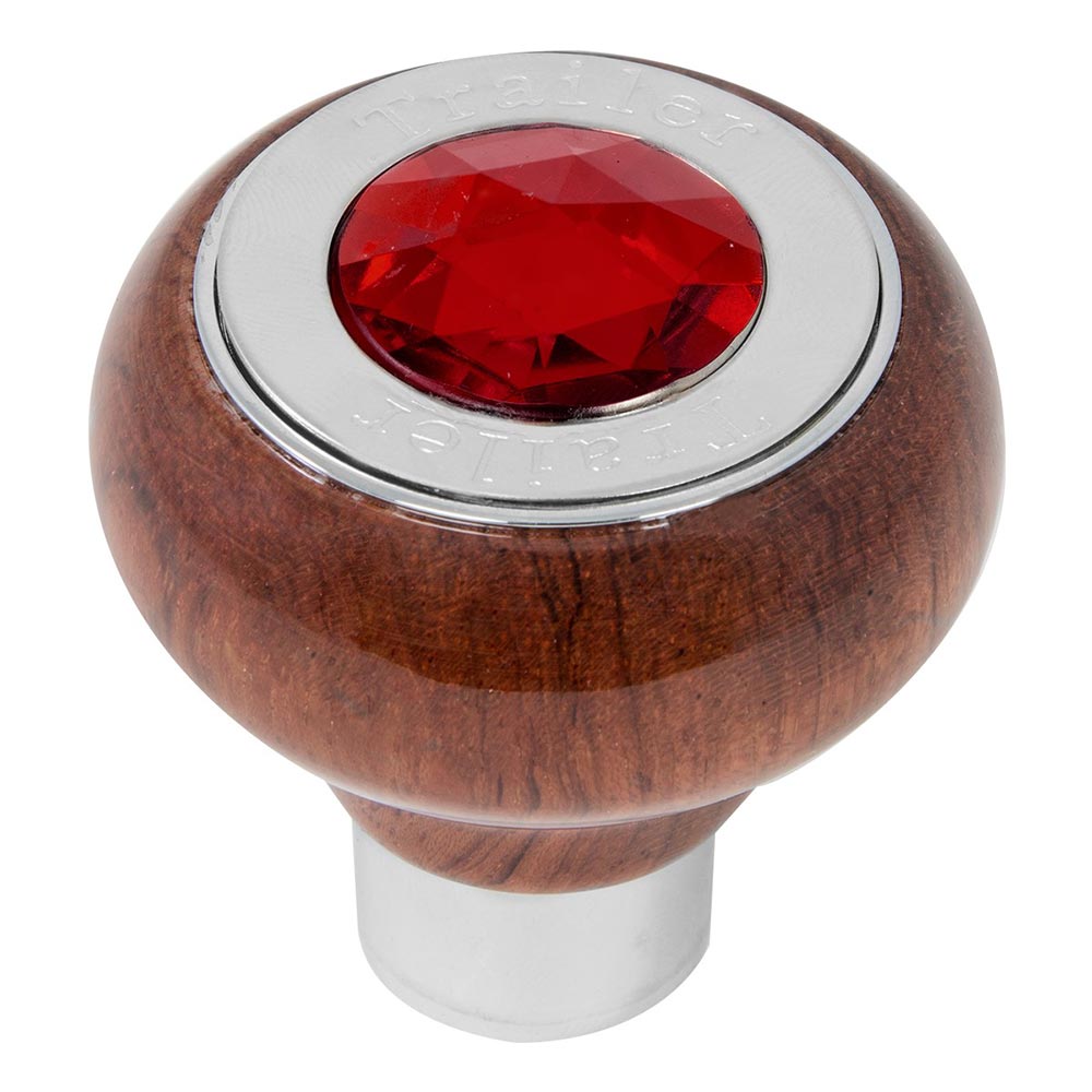 Large Rosewood Tractor/Trailer Air Valve Knob with Jewel - Thread On