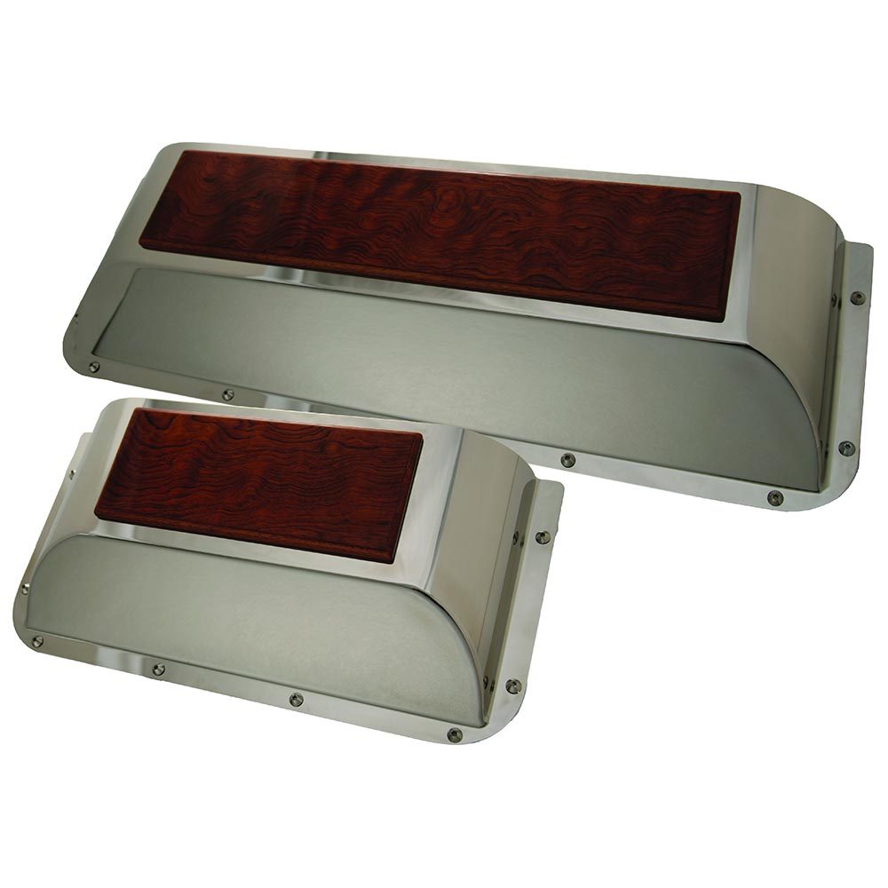 Peterbilt Stainless and Rosewood Door Pockets