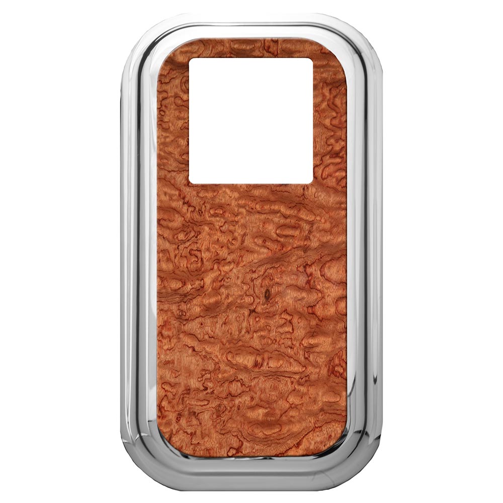 Peterbilt 379 Rosewood and Chrome Gear Shift Plate Cover