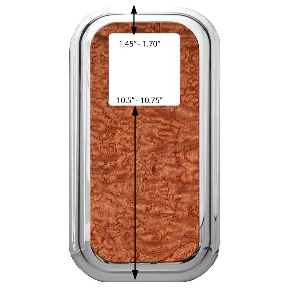 Peterbilt 379 Rosewood and Chrome Gear Shift Plate Cover