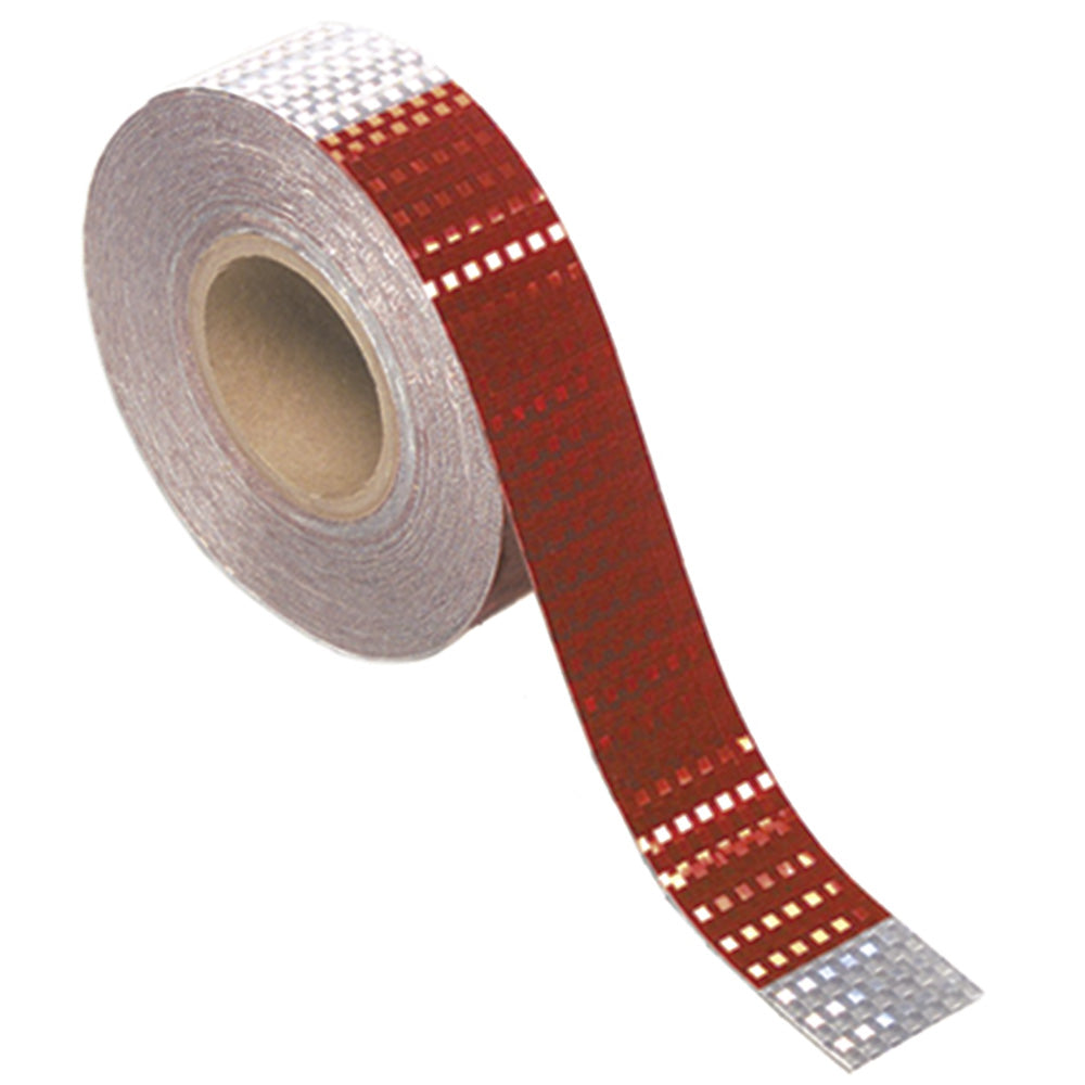 Reflective 11" Red 7" White Conspicuity Tape