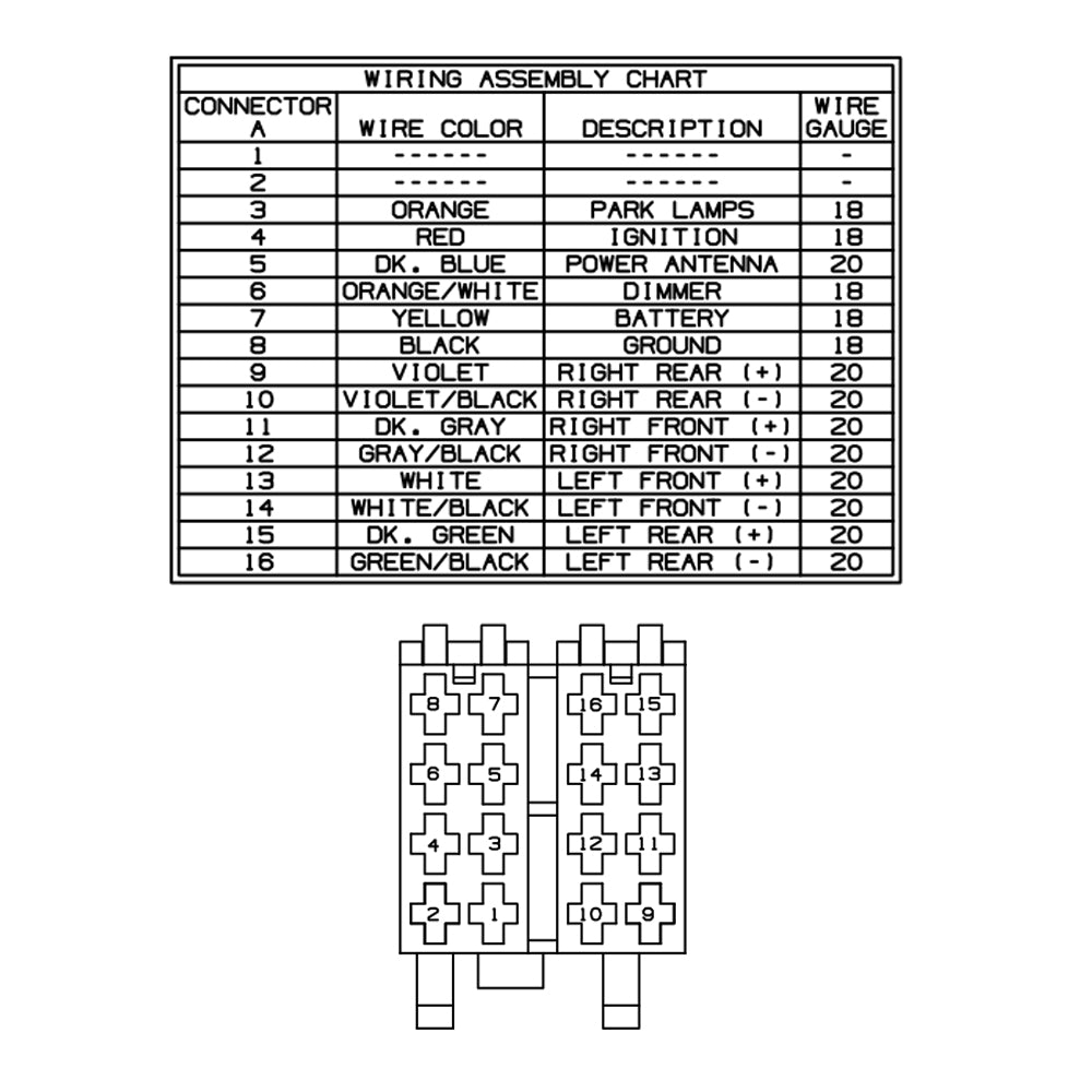Universal Wiring Harness for Delphi Radio