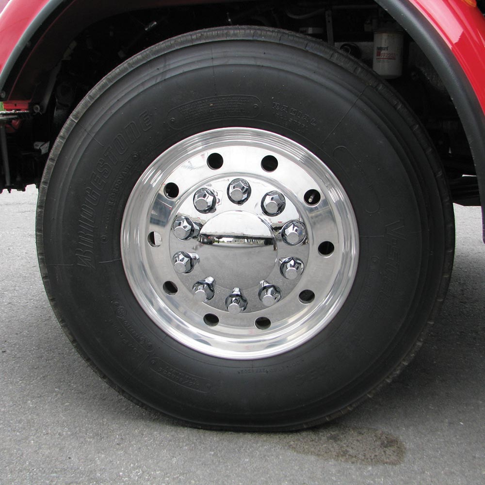 Chrome ABS Front Axle Cover with 33mm Nut Covers