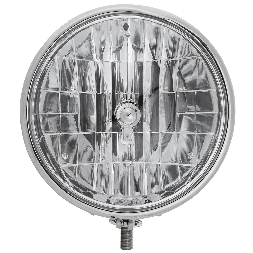 9-1/2" Stainless Headlight Housing with 9007 Bulb