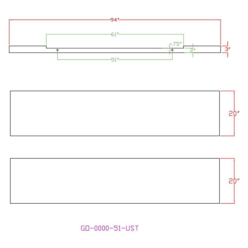 Universal 20" Boxed End Chrome Bumper