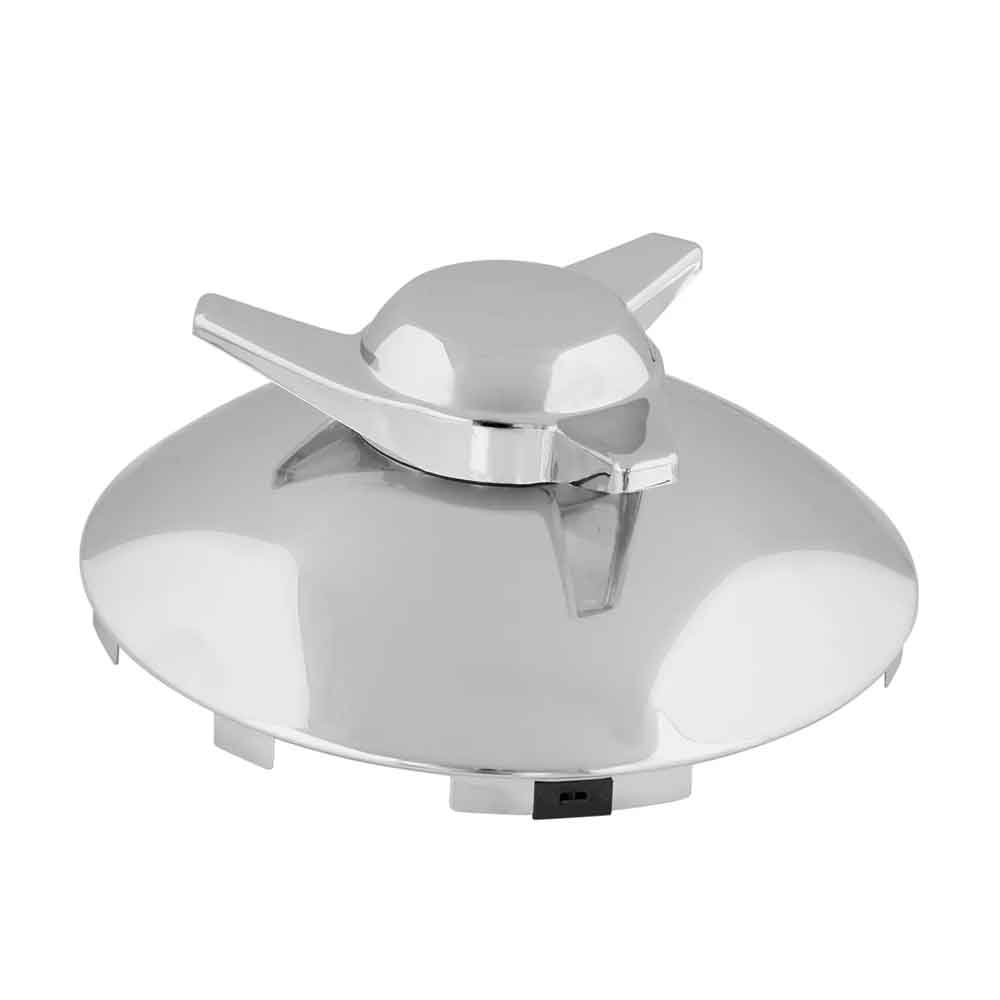 Chrome Left Hand Spinner Front Hubcap 7/16" Lip