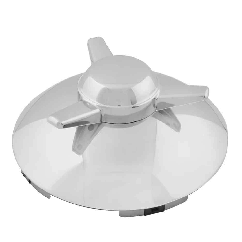 Chrome Left Hand Spinner Front Hubcap 7/16" Lip