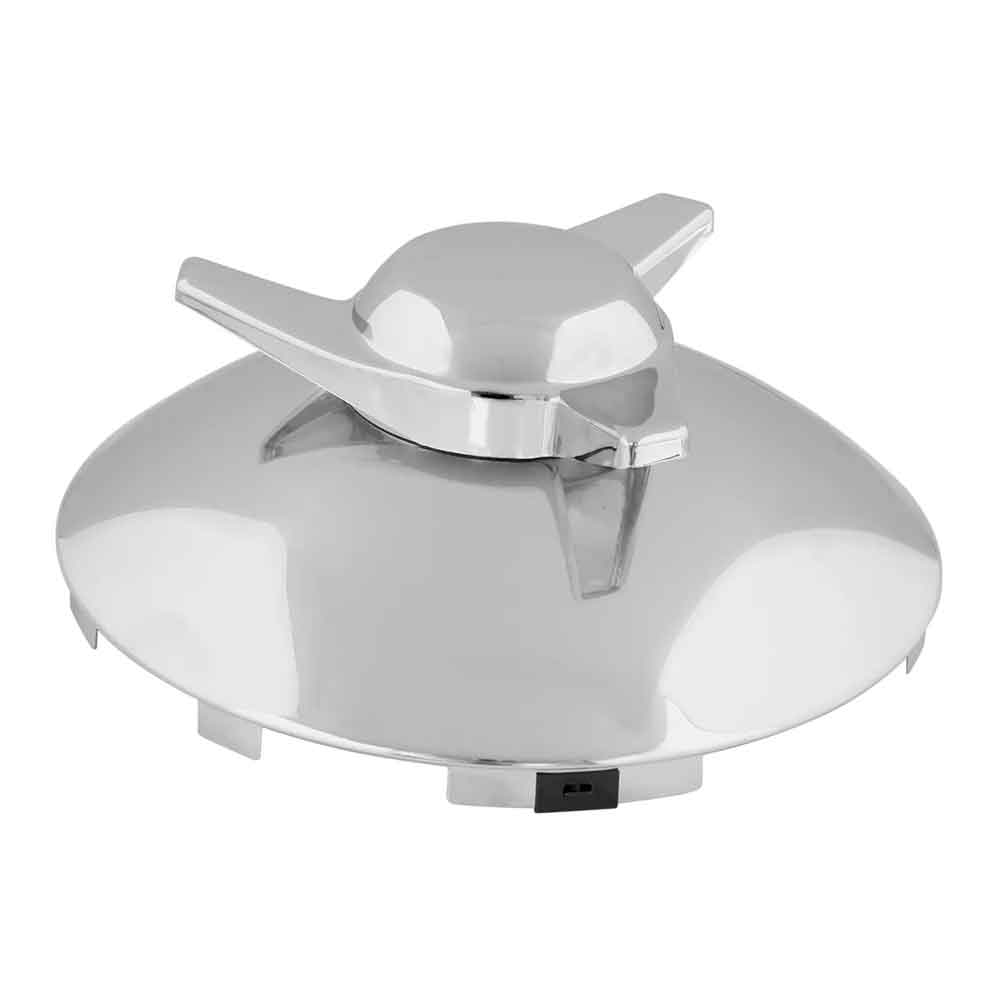 Universal Chrome L/H Spinner Front Hubcap 1" Lip