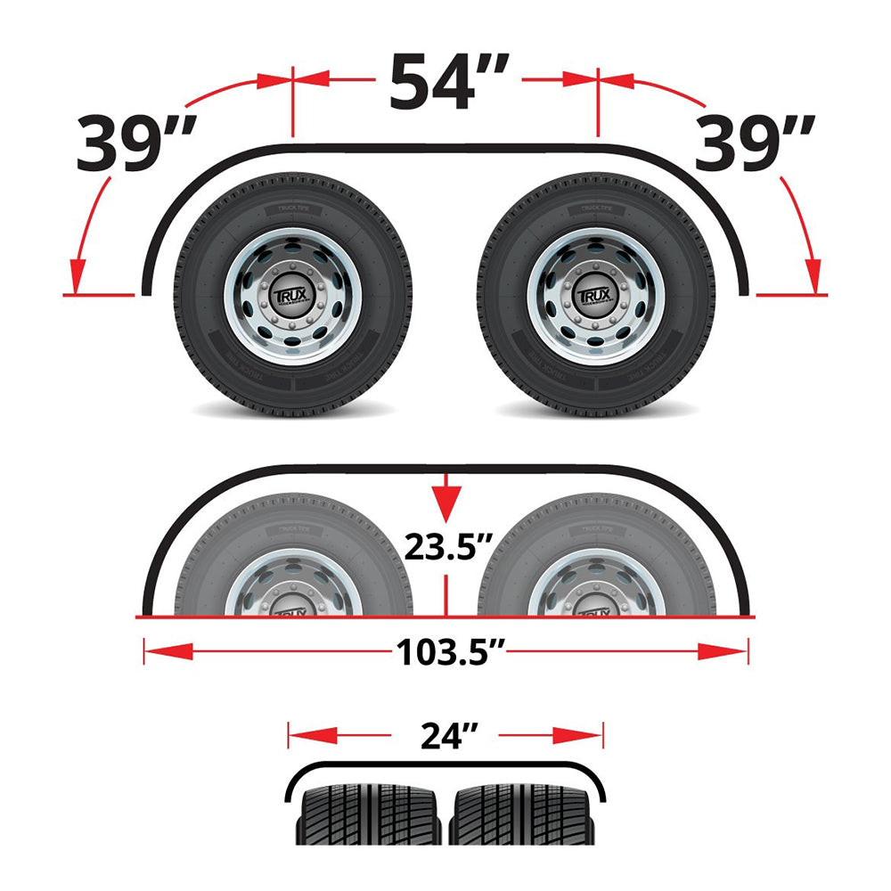 132" 14 Gauge 430 Stainless Steel Full Fenders