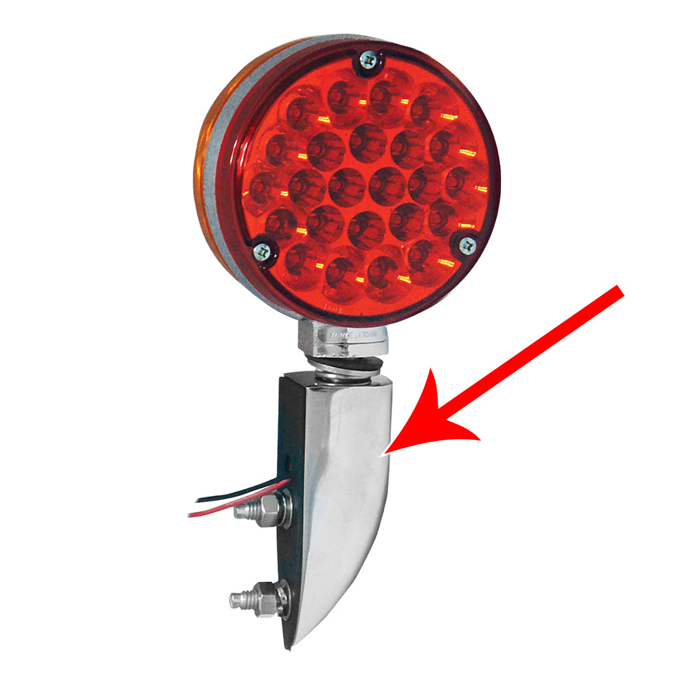 Chrome Mounting Bracket for Pedestal Light