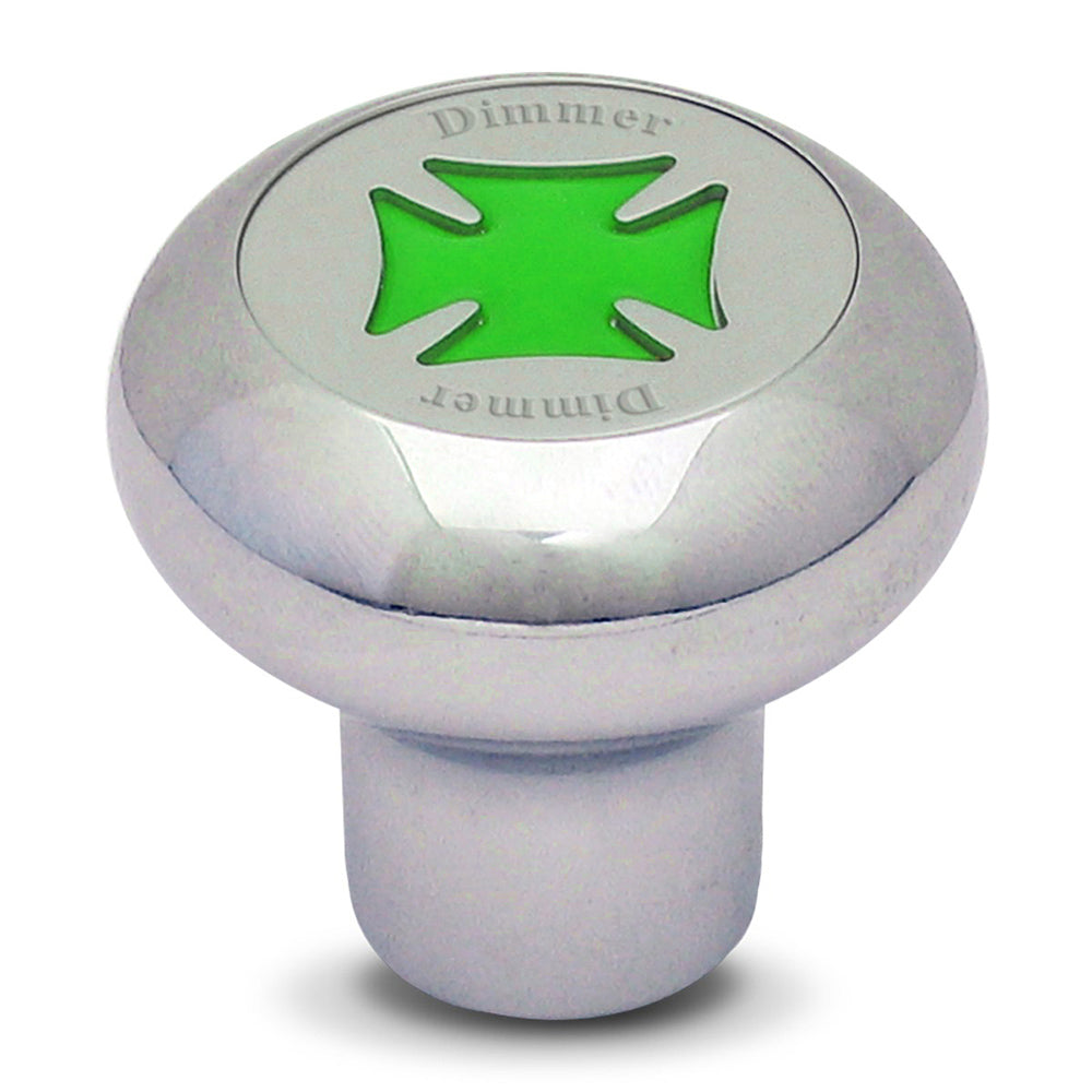 Chrome Maltese Cross Dashboard Control Knobs