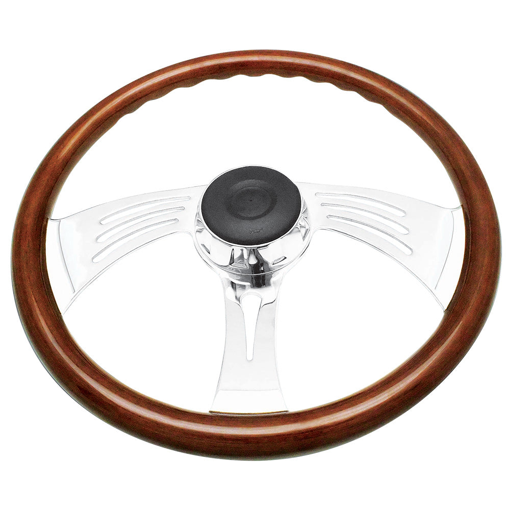Peterbilt, Kenworth Three-Spoke Wing Rosewood Steering Wheel