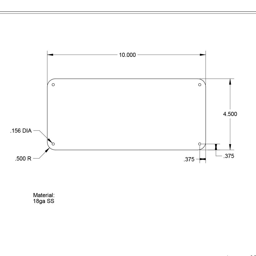 Freightliner Blank CB Radio Faceplate
