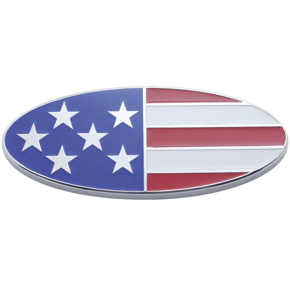 8" USA Flag Emblem Screw Mount