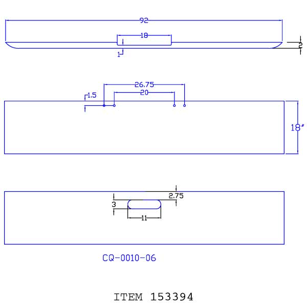 FL Classic 2000-2002 18" Texas Square Bumper