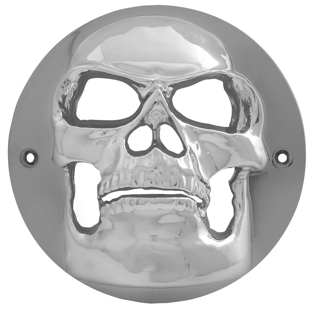 4" Chrome Skull Light Bezel