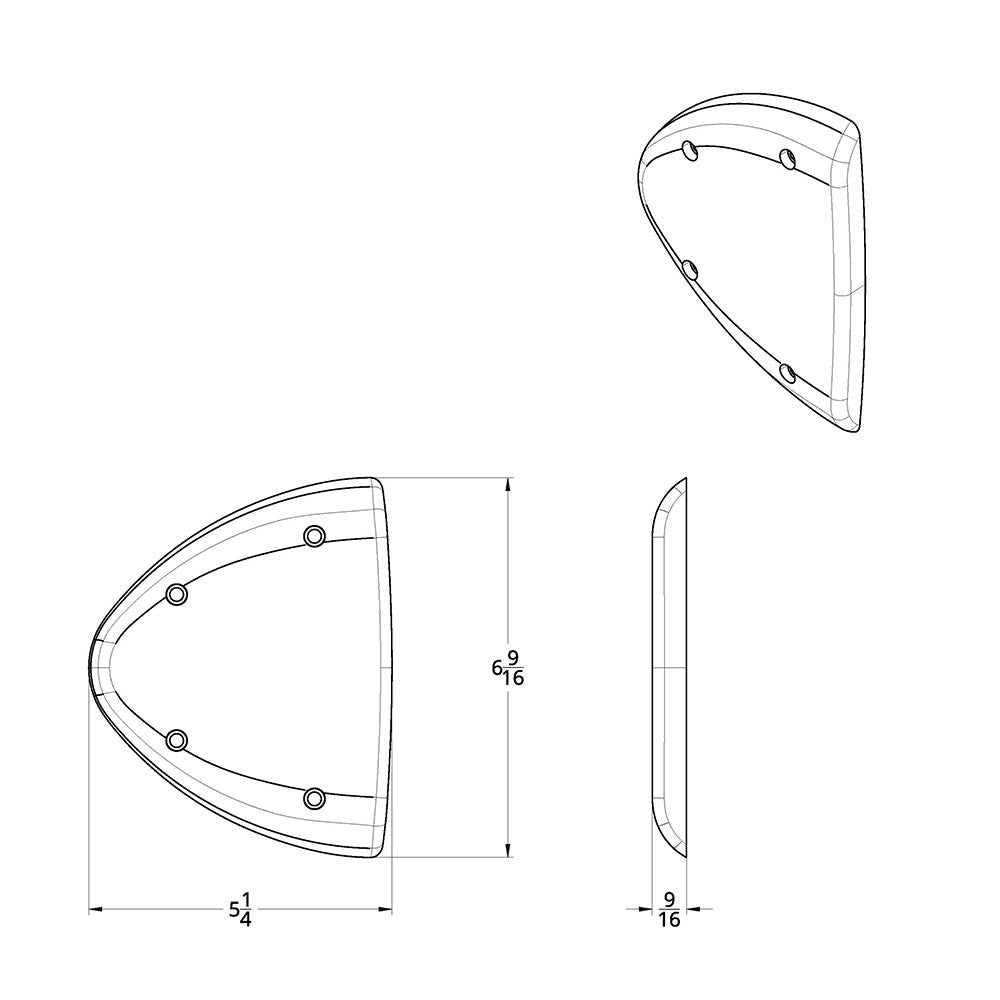 Peterbilt Aluminum Headlight Turn Signal Cover Kit