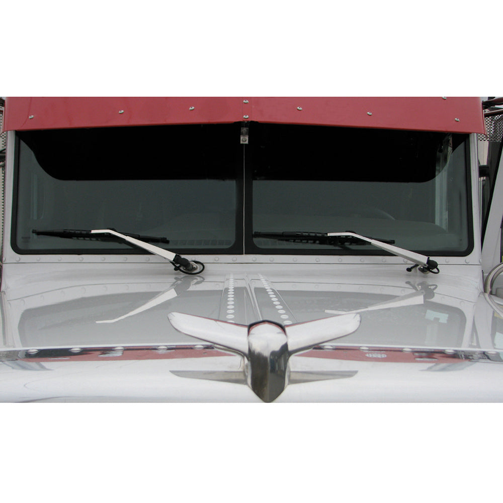 Peterbilt Stainless Windshield Wiper Arm Covers