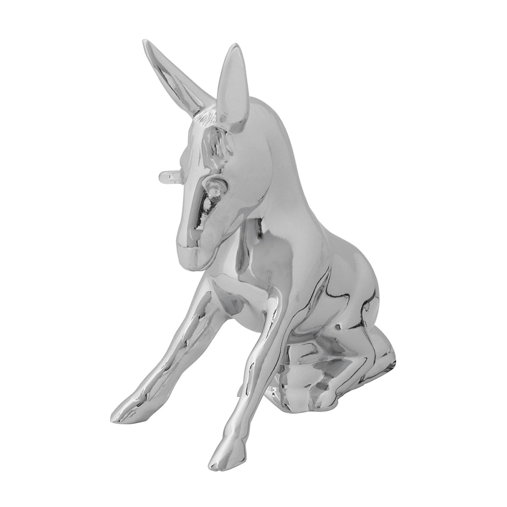 Chrome Donkey Hood Ornament LED Illuminated Eyes