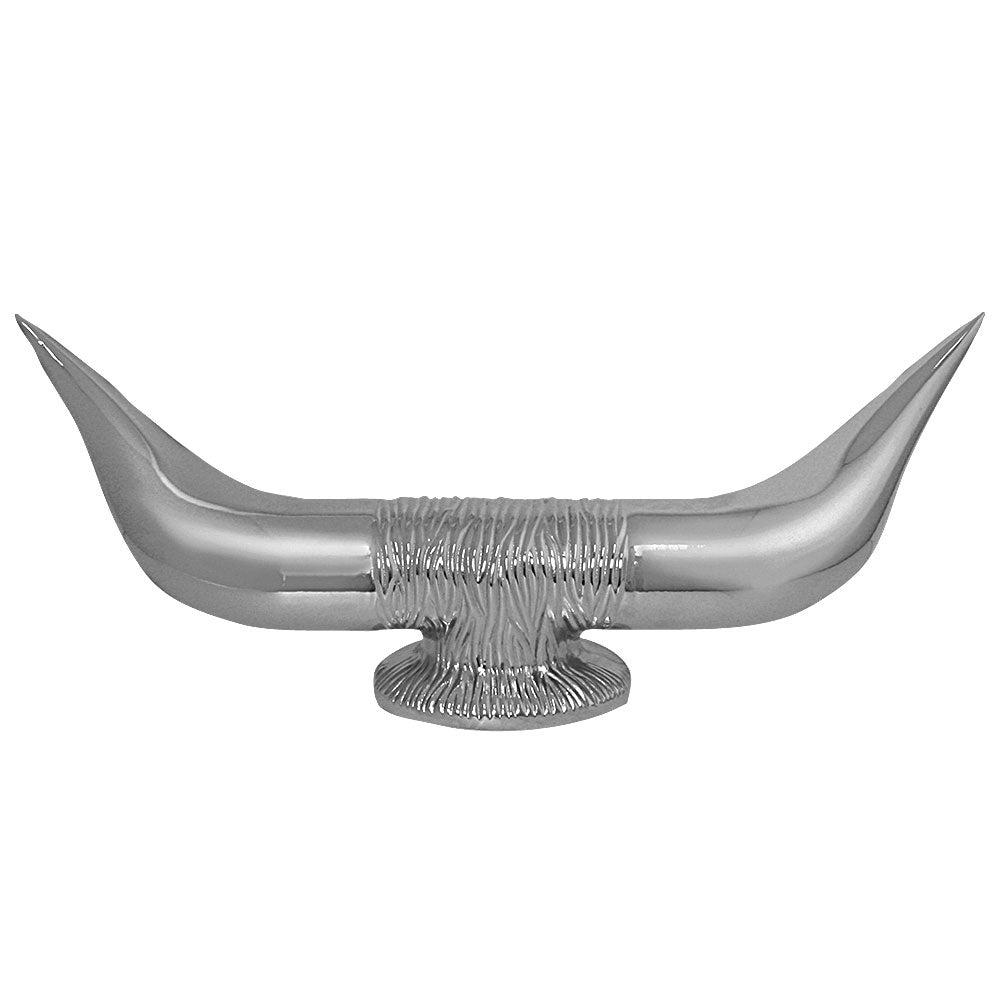 Chrome Bull Horn Hood Ornament