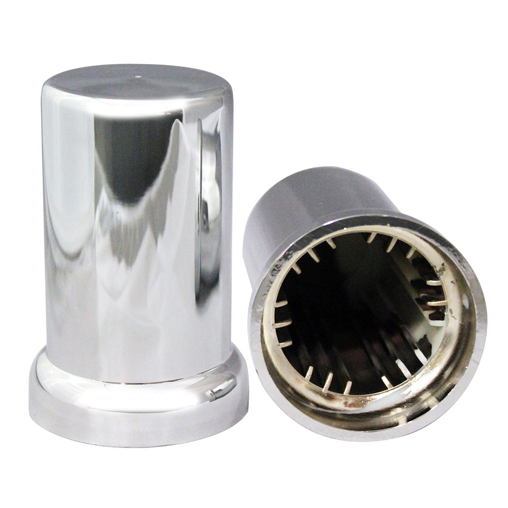 33mm x 3-3/8" Chrome Plastic Top Hat Nut Cover - Push On